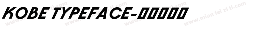 KOBE TYPEFACE字体转换